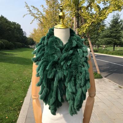 China Elegant Tassel Plus Size Rex Rabbit Fur Mufflers Women 2021 Real Rex Rabbit Fur Fringes Long Scarf Rex Rabbit Fur Mufflers Ladies for sale