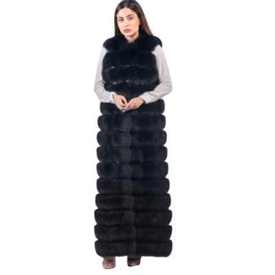 China 2021 Winter New Design Breathable Fashion Collection Real Fox Fur Invest Longer Style for sale