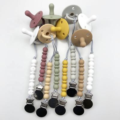 China BPA Free Wholesale Custom Logo Baby Pacifier With Pacifier Clip for sale