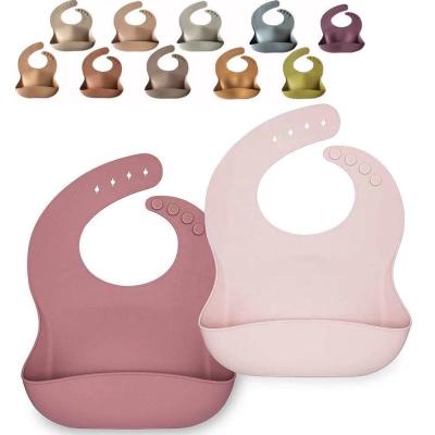 China Sustainable Toddler Feeding Manufacturer Waterproof Silicone Baby Bib With For Baby for sale