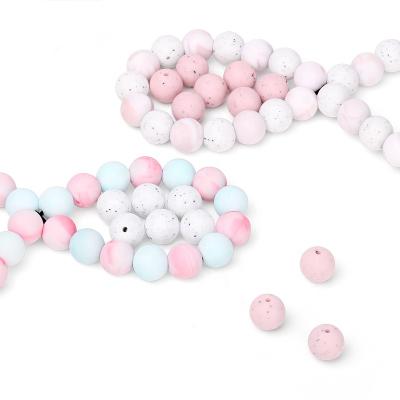 China Wholesale Colorful Safety BPA Free Baby Silicone Soft 100% Loose Beads For Teething for sale