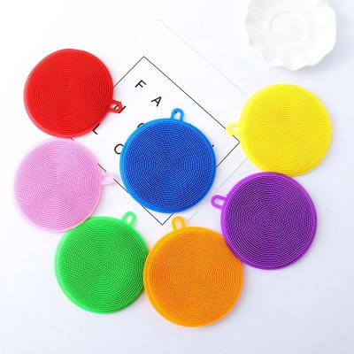 China High Quality Viable Bowl Dish Silicone Washing Brushes, Silicone Kitchen Scrubber Cleaning Brushes for sale