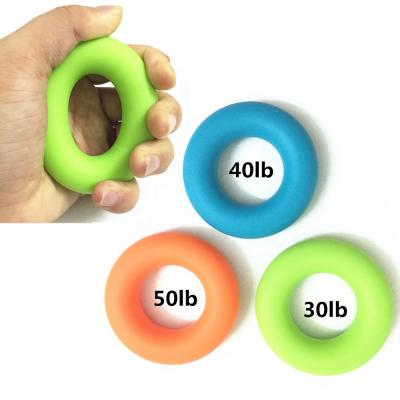 China High Density Silicone Strengthen Circle Rings Silicone Hand Massager Ball Massage Grip Ring for sale