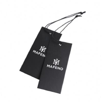 China Durable Swing Tag With Free Buckle Pins Wholesale Custom Clothing Garment Matt Tag Paper Label Hang Tag for sale