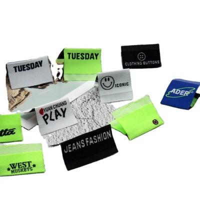 China Is Sustainable Quality Soft Woven Labels Custom Made With Your Logo , Cheap Apparel Labels Custom Woven for sale