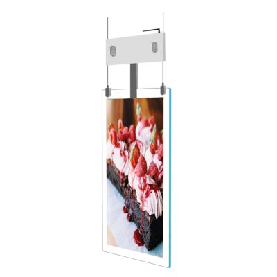 China HD High Brightness Indoor Window Display Advertising Digital Signage Hanging LCD Display for sale