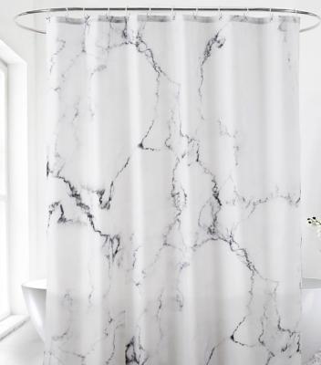 China Amazon Viable Hot Salehome And Hotel Use Digital Marbling Durable Waterproof Shower Curtain For Bathroom for sale