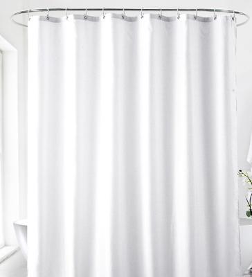 China Amazon Viable Warm Style White Color Pongee Canvas Like Shower Curtain / Bathroom Waterproof / Rust Proof for sale