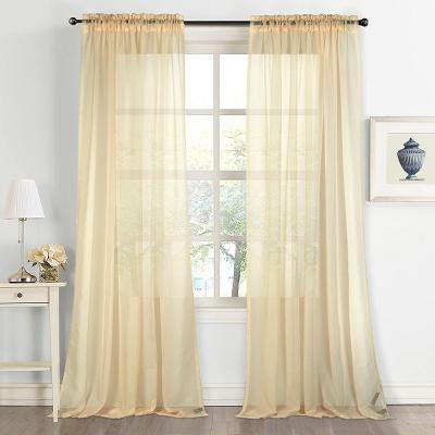 China Blackout Sheer Curtains Manufacturer Wholesale Pocket/Eyelet Rod Panels/Drapes 52 Inch Width Sheer Curtain For Window for sale