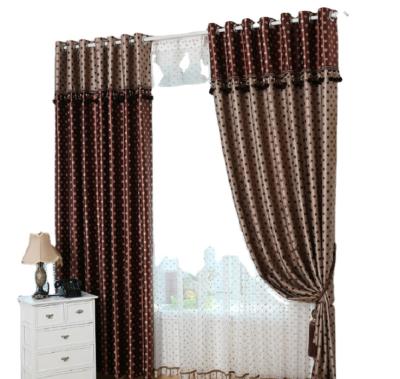 China Sale Breathable Polyester Two Tones 100% Whole Velvet Brown Abstract Jacquard Blackout Curtain Fabric / Bright Jacquard For Hotel for sale