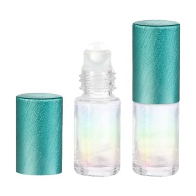 China Cosmetic Iridescent Rainbow Customized 5ml Roller Bottle for sale