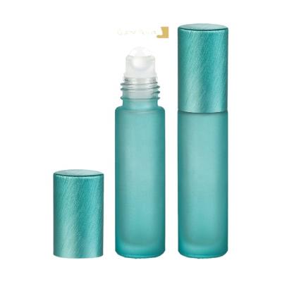 China 10ml Roller Cosmetic Glass Bottle With Brushed Aluminum Cap for sale