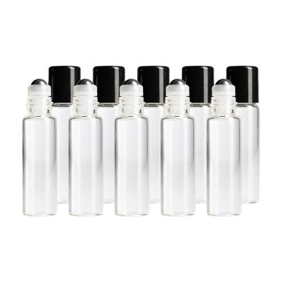 China 5ml borosilicate glass vial cosmetic bottle with roller ball for sale