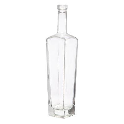 China 750ml Beverage Square Liquor Bottle Price / Liquor Pour Out Bottle / Square Liquor Bottle for sale