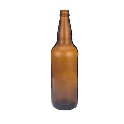 China 650ml Beer Bomber Amber Glass Beer Bottle With A Lever-Crown Cap for sale