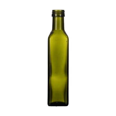 China Food 250ml, 500ml, 750ml 1000ml 250ml Green Square Olive Oil Glass Bottle Square Olive Oil Bottle for sale