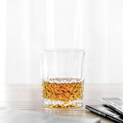 China High Quality Crystal Diamond Whiskey Glass 310ml Diamond Whiskey Tumbler for sale