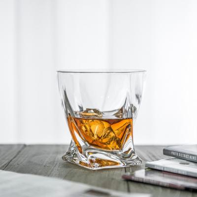 China Custom High Quality Crystal Whiskey Glass Square 300ml Whiskey Glass Square Whiskey Glass for sale