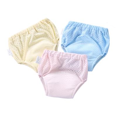 China Wholesale MOQ 3PCS Summer Washable Ice Silk Swimsuit Plain Weave Polyester Cloth Diaper Panty For Newborn Baby for sale