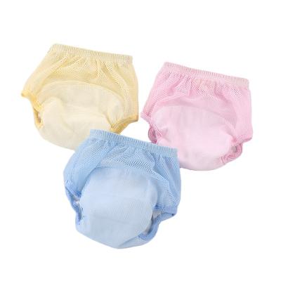 China New Arrival Hot Sale 5PCS/SET Non-Waterproof Washable Reusable Plain Weave Baby Mesh Training Pants Diaper For for sale