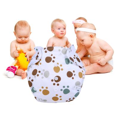 China Printed waterproof one size adjust inserts reusable baby Aio all in one velor style baby cloth diaper with inserts cloth diapers diaper for sale