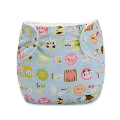 China OEM ODM Printed Waterproof Reusable Polyester Adjust Snap Baby Diaper Pants for sale