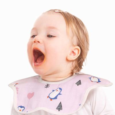 China Antibacterial Breathable Hot Sale 360 ​​Layer Jacquard Cotton Baby Rotating Bibs Six for sale