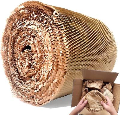 China Creatrust Anti-Curvature Wrapping Kraft Cushion Panel Roll Packing Large Honeycomb Paper Fold Feature Honeycomb Paper for sale