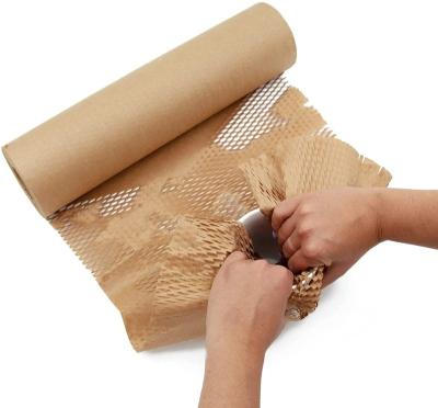 China Anti-Curl Wrapping Paper Cameron Corrugated White Craft Paper High Gloss Brown Brown Creatrust Lampion Core Eyeshadow Honeycomb Wrapping Paper for sale