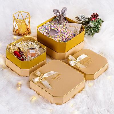 China Recyclable Pink custom printing corrugated packaging gift box with ribbon for sale