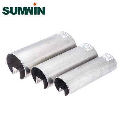 China Decoration Manufacturer 304 Stainless Steel Stainless Steel Tube Railing Slot 316 Slot Tube ASTM A554 for sale