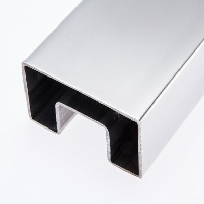 China Special Shaped Construction Single-slot Stainless Steel Pipes for sale