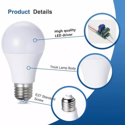 China Residential Led Bulb Raw Materials 3000-6500K A65 A60 A55 A70 7w 9w 12w 15w 18w 45.8mm Good Quality One Skd Bulb for sale