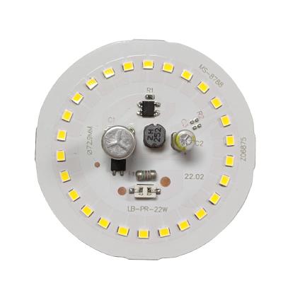 China Premium Quality Round 72.9MM DOB 175-265V smd 2835 Warm Cool White 22w Chip Board Bulb Dob Module for sale