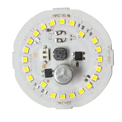 China Aluminum PCB Led Bulb Light Accessories AC 220v DOB 2835 Smd E27 B22 7w 9w 12w 15w 18w PCB Led Bulb Module PCB for sale