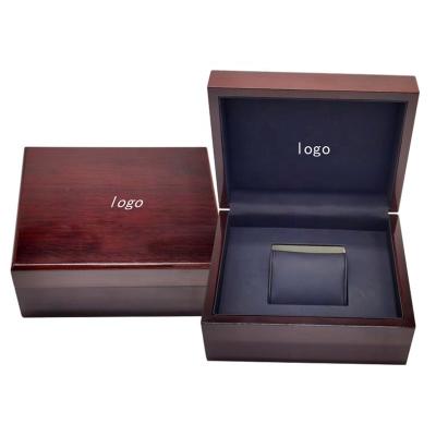 China Watch Box For Men Customized Membrane Watch Box Men Standard Solid Wood Lacquer Baking Watch Box For Watch Packaging for sale