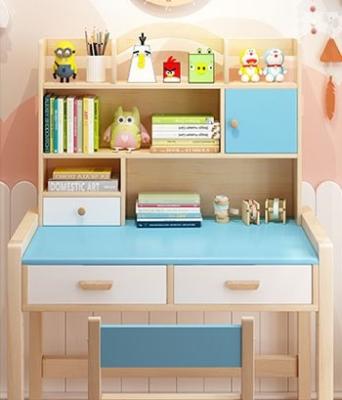 China Modern and Simple Modern and Simple Children's Study Table Desk Solid Wood Foldable Desk and Chair Set for sale