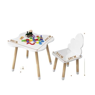 China Modern children small solid wood table baby toy drawing table and chair set kindergarten table for sale