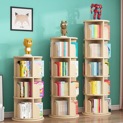 China Modern Bookcase Factory Supply Girl's Bookcase Direct Children Rotating Bookcase for sale