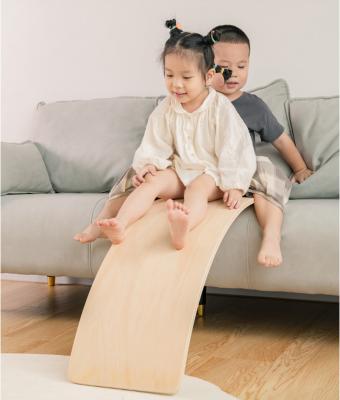 China Modern Balance Board Montessori Balance Board Curvy Shimmy Board Kinder Yoga Curvy Fitness Kids for sale