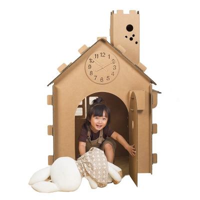 China Easy Assembly New Product Children's Toy Cardboard Paper Model Play House For Kids Tent Playhouse for sale