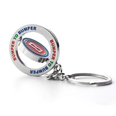 China Custom Souvenir Metal Keychain Key Chain Floating Rotating Rotating Keyholder for sale