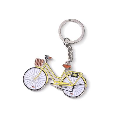 China Souvenir China Product Best Selling Bike Bicycle Shaped Keychains Customizable Aluminum Keyring for sale