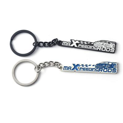 China New-fashion Custom Company Logo Metal logo enamel key chains shape metal car logo keychains for sale