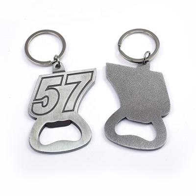 China Aluminum Key Ring Beer Bottle Opener Keychain Viable Promotion with Laser and Bottle Opener for sale