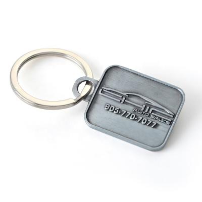 China New-fashion custom antique silver die cast Key Ring Keyholder with car logo for sale