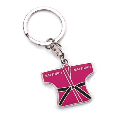 China Souvenir Fashion Design Sports Metal T-shirt Key Chain With Enamel, T-shirt Key Chain for sale