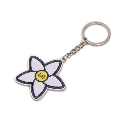 China Wholesale Cheap Star Shaped Key Chain Souvenir Flower Key Chain for sale