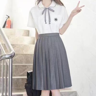 China High waist skirt W3 2022 women's pleated skirt summer new half children's skirt summer breathable college style 14 for sale