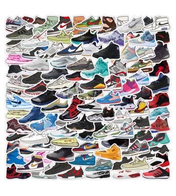 China 100pcs Leave Waterproof Basketball Shoes Waterproof Stickers Graffiti No-double Sun-protection Stickers For Laptop Hydroflasks Skateboard Car Luggage DIY Gift Decals for sale